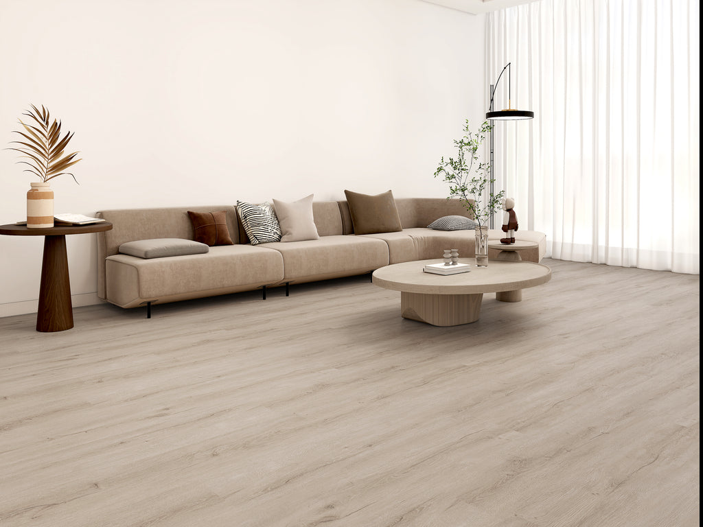 7.5mm Sand Oak SPC Hybrid Flooring – 1.4m² per Box