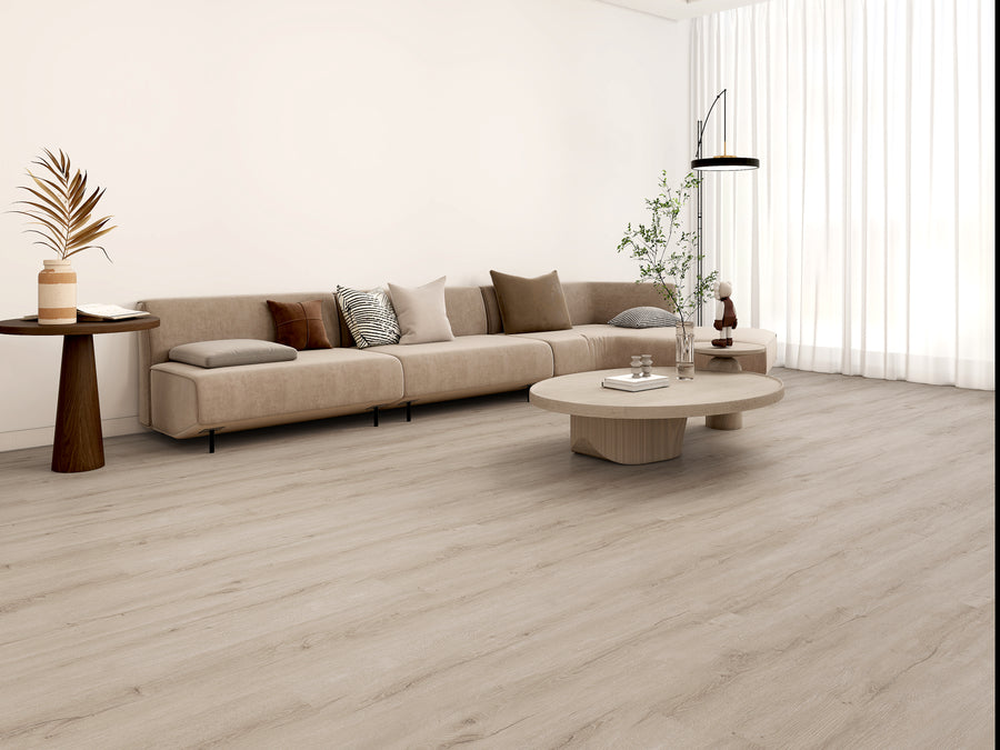 7.5mm Sand Oak SPC Hybrid Flooring – 1.4m² per Box