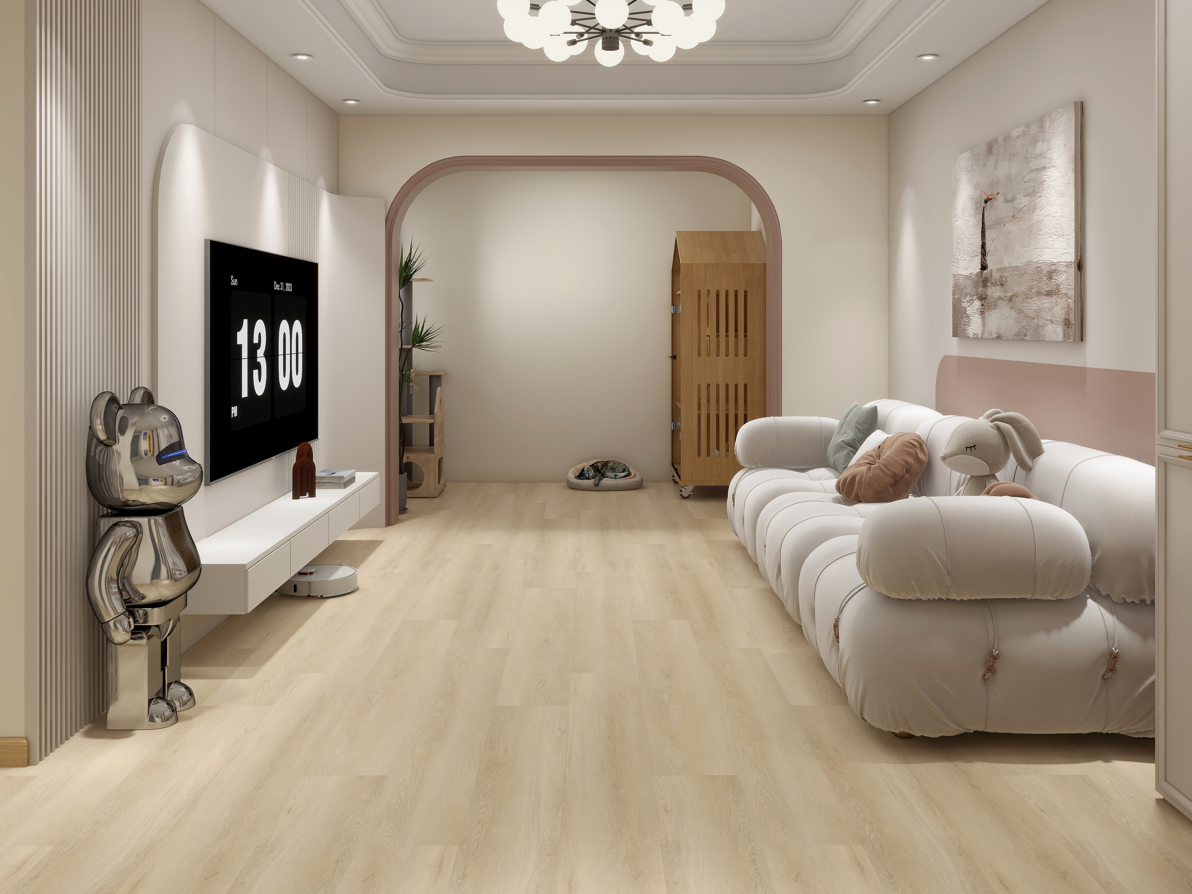 Blonde Oak – 7.5mm SPC Hybrid Flooring (1.4m² per Box)